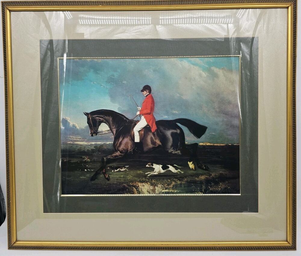 An Elegant Equestrienne by Alfred de Dreux 33" X 38" Framed Print Equestrian